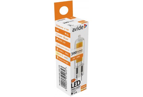 INDISP-Bec LED capsulă 3W G4 COB 12V NW Avide