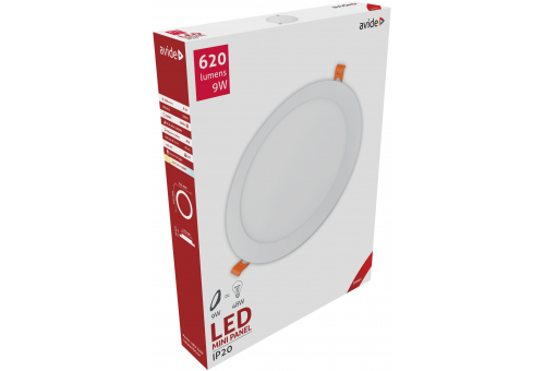 Plafonieră LED încorporabilă 9W WW Rotundă Aluminiu Avide